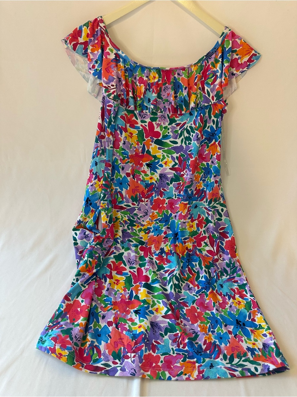 Tommy Bahama Multicolor Floral Off-Shoulder Girls Dress